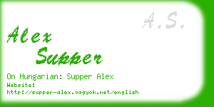 alex supper business card